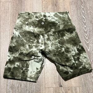 Lululemon Green Tie-Dye Shorts